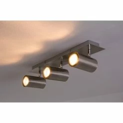 Trio Leuchten MARLEY Deckenleuchte Nickel-Matt, Edelstahl, 3-flammig -Bürolampen Verkäufe trio leuchten marley deckenleuchte 802400307 do1 15