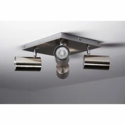 Trio Leuchten MARLEY Deckenleuchte Nickel-Matt, Edelstahl, 4-flammig -Bürolampen Verkäufe trio leuchten marley deckenleuchte 802430407 do1 2