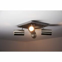 Trio Leuchten MARLEY Deckenleuchte Nickel-Matt, Edelstahl, 4-flammig -Bürolampen Verkäufe trio leuchten marley deckenleuchte 802430407 do1 3