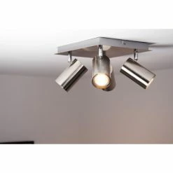 Trio Leuchten MARLEY Deckenleuchte Nickel-Matt, Edelstahl, 4-flammig -Bürolampen Verkäufe trio leuchten marley deckenleuchte 802430407 do1 4