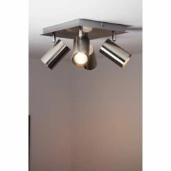 Trio Leuchten MARLEY Deckenleuchte Nickel-Matt, Edelstahl, 4-flammig -Bürolampen Verkäufe trio leuchten marley deckenleuchte 802430407 do1 5