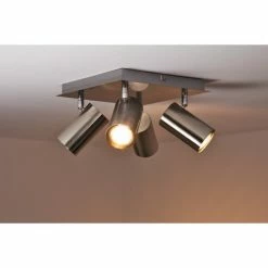 Trio Leuchten MARLEY Deckenleuchte Nickel-Matt, Edelstahl, 4-flammig -Bürolampen Verkäufe trio leuchten marley deckenleuchte 802430407 do1 6