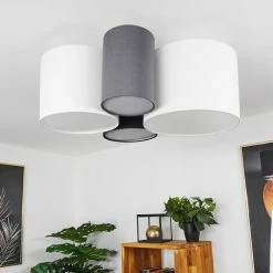 Hofstein Trisett Deckenleuchte Schwarz, Grau, Weiß, 4-flammig -Bürolampen Verkäufe trisett deckenleuchte h3388150 11
