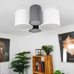 Hofstein Trisett Deckenleuchte Schwarz, Grau, Weiß, 4-flammig -Bürolampen Verkäufe trisett deckenleuchte h3388150 9