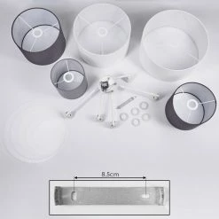 Hofstein Trisett Deckenleuchte Schwarz, Grau, Weiß, 5-flammig -Bürolampen Verkäufe trisett deckenleuchte h3388167 4