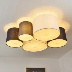 Hofstein Trisett Deckenleuchte Schwarz, Grau, Weiß, 5-flammig -Bürolampen Verkäufe trisett deckenleuchte h3388167 9