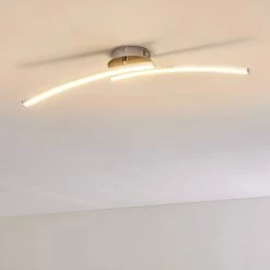 Hofstein Tusula Deckenleuchte LED Nickel-Matt, 2-flammig -Bürolampen Verkäufe tusula deckenleuchte h3274347 13