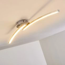 Hofstein Tusula Deckenleuchte LED Nickel-Matt, 2-flammig -Bürolampen Verkäufe tusula deckenleuchte h3274347 2
