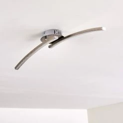 Hofstein Tusula Deckenleuchte LED Nickel-Matt, 2-flammig -Bürolampen Verkäufe tusula deckenleuchte h3274347 24