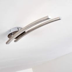 Hofstein Tusula Deckenleuchte LED Nickel-Matt, 2-flammig -Bürolampen Verkäufe tusula deckenleuchte h3274347 5