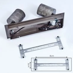 Hofstein Tyldom Deckenleuchte Grau, Silber, 2-flammig -Bürolampen Verkäufe tyldom deckenleuchte h3422052 4