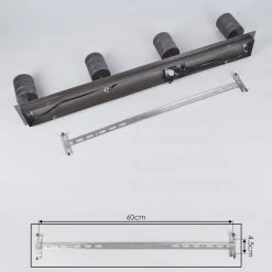 Hofstein Tyldom Deckenleuchte Grau, Silber, 4-flammig 14 Hofstein Tyldom Deckenleuchte Grau, Silber, 4-flammig -Bürolampen Verkäufe tyldom deckenleuchte h3433577 4