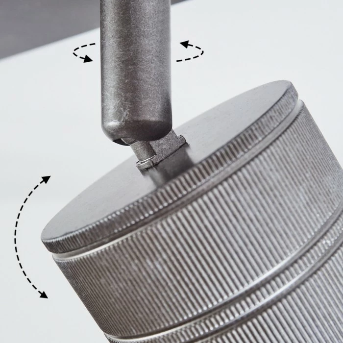 Hofstein Tyldom Deckenleuchte Grau, Silber, 4-flammig 6 Hofstein Tyldom Deckenleuchte Grau, Silber, 4-flammig – Bild 6