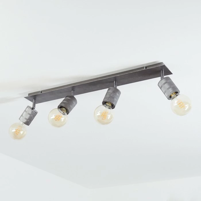 Hofstein Tyldom Deckenleuchte Grau, Silber, 4-flammig 8 Hofstein Tyldom Deckenleuchte Grau, Silber, 4-flammig – Bild 8