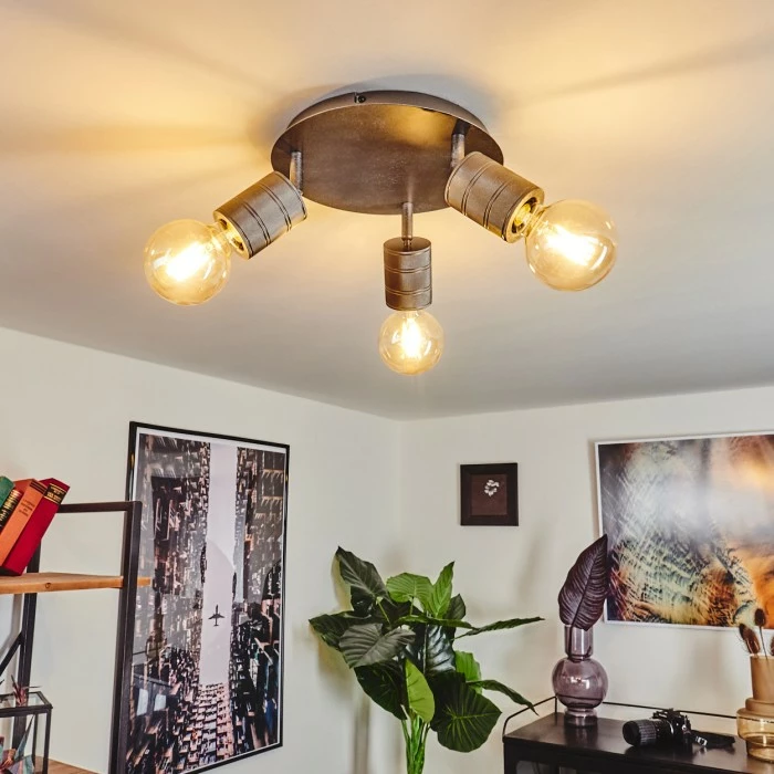 Hofstein Tyldom Deckenleuchte Altsilber, 3-flammig 1 Hofstein Tyldom Deckenleuchte Altsilber, 3-flammig