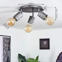 Hofstein Tyldom Deckenleuchte Altsilber, 3-flammig 13 Hofstein Tyldom Deckenleuchte Altsilber, 3-flammig -Bürolampen Verkäufe tyldom deckenleuchte h3434154 3