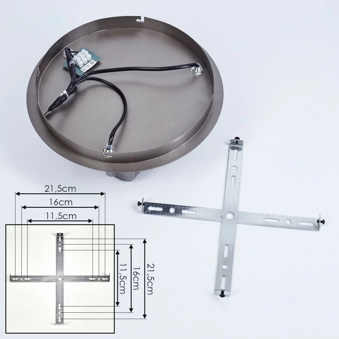 Hofstein Tyldom Deckenleuchte Altsilber, 3-flammig 5 Hofstein Tyldom Deckenleuchte Altsilber, 3-flammig – Bild 5