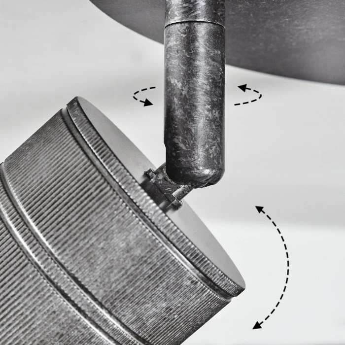 Hofstein Tyldom Deckenleuchte Altsilber, 3-flammig 6 Hofstein Tyldom Deckenleuchte Altsilber, 3-flammig – Bild 6