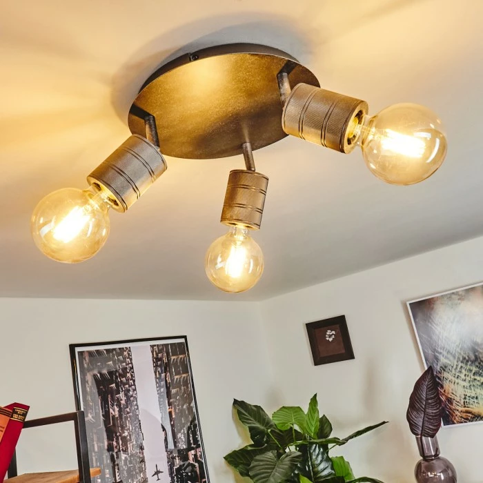 Hofstein Tyldom Deckenleuchte Altsilber, 3-flammig 7 Hofstein Tyldom Deckenleuchte Altsilber, 3-flammig – Bild 7