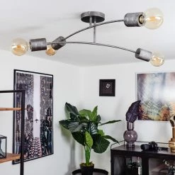 Hofstein Tyldom Deckenleuchte Altsilber, 4-flammig -Bürolampen Verkäufe tyldom deckenleuchte h3442401 9