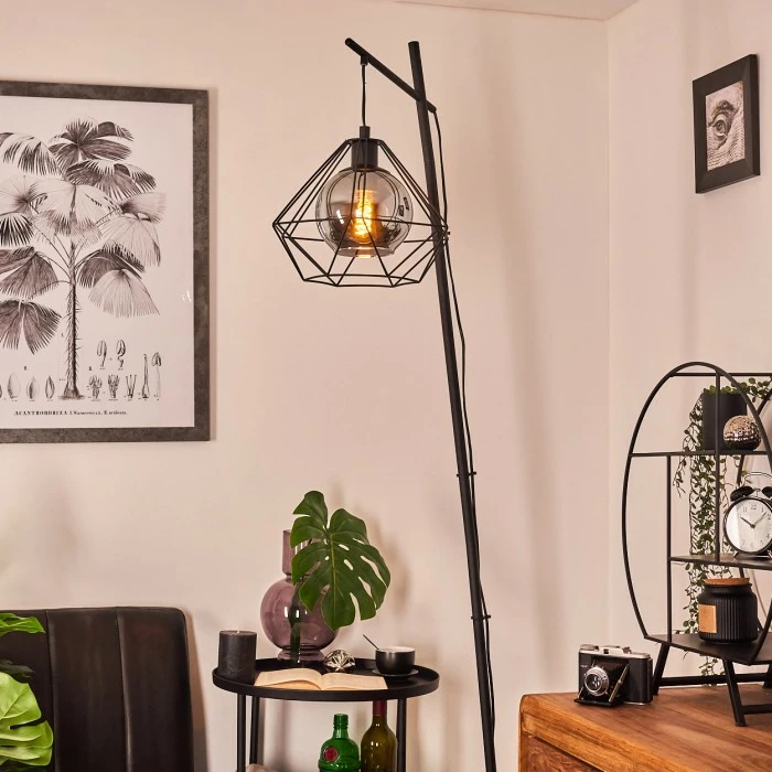 Hofstein Uarau Stehleuchte Schwarz, 1-flammig 11 Hofstein Uarau Stehleuchte Schwarz, 1-flammig – Bild 11