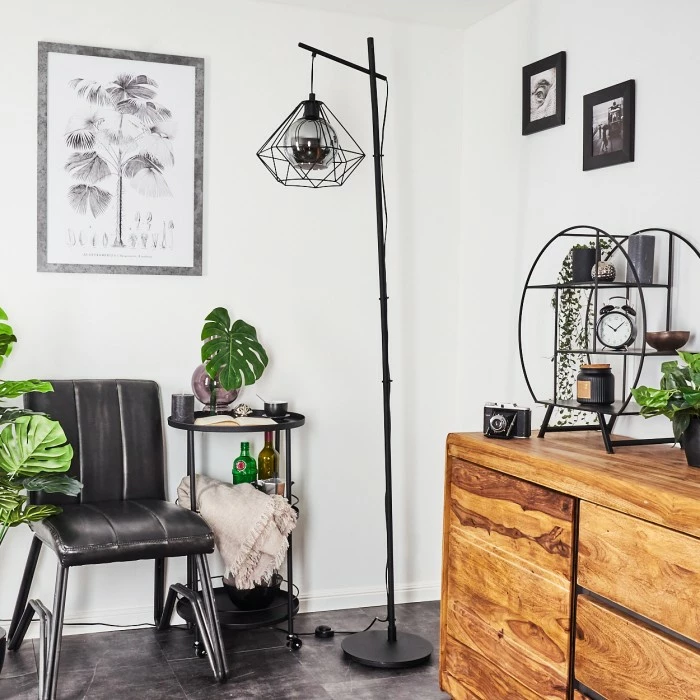 Hofstein Uarau Stehleuchte Schwarz, 1-flammig 12 Hofstein Uarau Stehleuchte Schwarz, 1-flammig – Bild 12