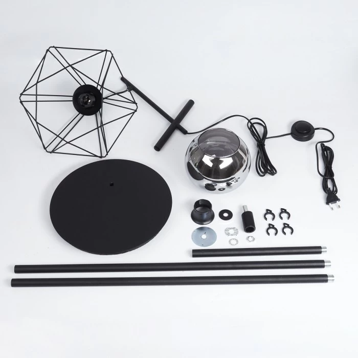 Hofstein Uarau Stehleuchte Schwarz, 1-flammig 5 Hofstein Uarau Stehleuchte Schwarz, 1-flammig – Bild 5