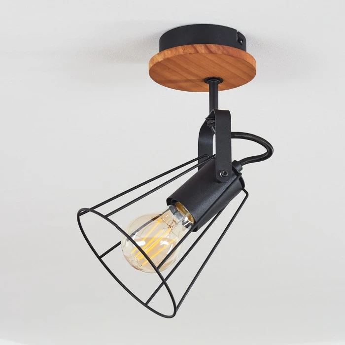 Hofstein Uatuasa Deckenleuchte Schwarz, Naturfarben, 1-flammig 8 Hofstein Uatuasa Deckenleuchte Schwarz, Naturfarben, 1-flammig – Bild 8