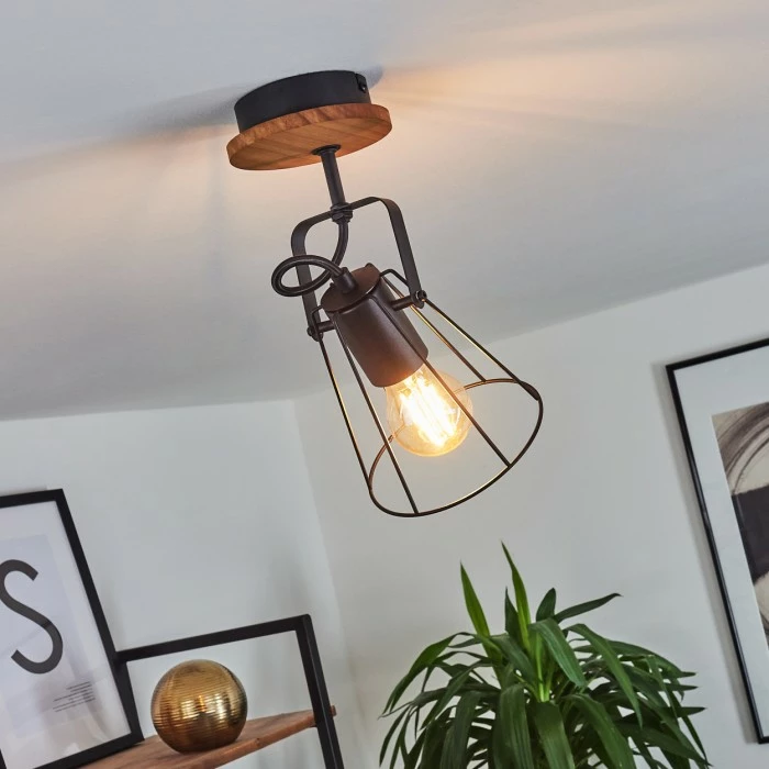 Hofstein Uatuasa Deckenleuchte Schwarz, Naturfarben, 1-flammig 9 Hofstein Uatuasa Deckenleuchte Schwarz, Naturfarben, 1-flammig – Bild 9