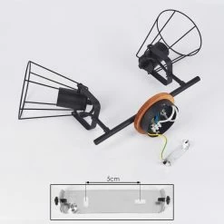 Hofstein Uatuasa Deckenleuchte Schwarz, Naturfarben, 2-flammig -Bürolampen Verkäufe uatuasa deckenleuchte h3443262 4