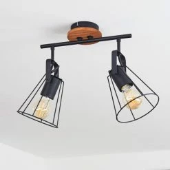 Hofstein Uatuasa Deckenleuchte Schwarz, Naturfarben, 2-flammig -Bürolampen Verkäufe uatuasa deckenleuchte h3443262 7