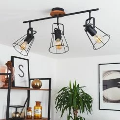 Hofstein Uatuasa Deckenleuchte Schwarz, Naturfarben, 3-flammig -Bürolampen Verkäufe uatuasa deckenleuchte h3443286 9