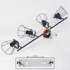 Hofstein Uatuasa Deckenleuchte Schwarz, Naturfarben, 4-flammig -Bürolampen Verkäufe uatuasa deckenleuchte h3443330 4