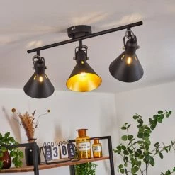 Hofstein Upiano Deckenleuchte Chrom, Schwarz, 3-flammig -Bürolampen Verkäufe upiano deckenleuchte h3017791 10