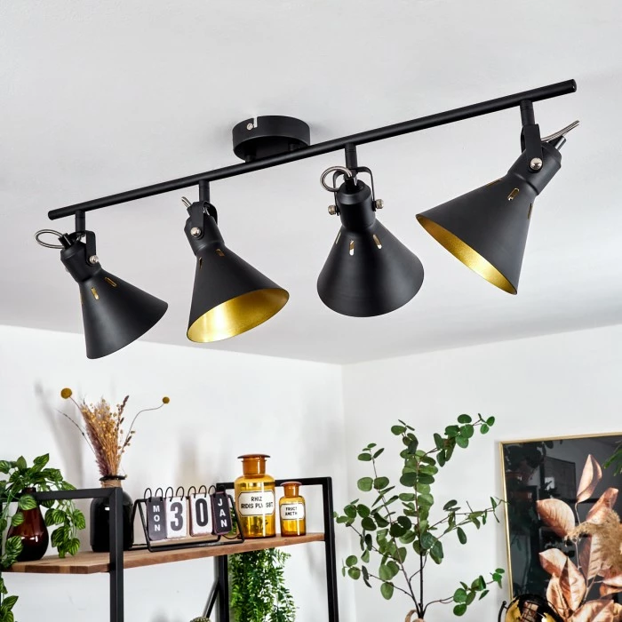 Hofstein Upiano Deckenleuchte Chrom, Schwarz, 4-flammig 11 Hofstein Upiano Deckenleuchte Chrom, Schwarz, 4-flammig – Bild 11