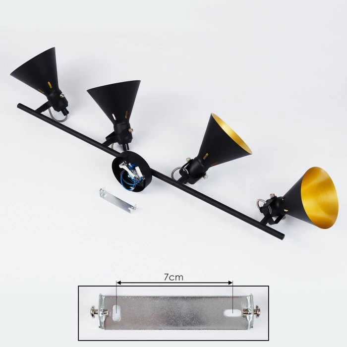 Hofstein Upiano Deckenleuchte Chrom, Schwarz, 4-flammig 5 Hofstein Upiano Deckenleuchte Chrom, Schwarz, 4-flammig – Bild 5