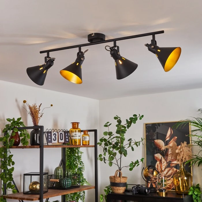 Hofstein Upiano Deckenleuchte Chrom, Schwarz, 4-flammig 10 Hofstein Upiano Deckenleuchte Chrom, Schwarz, 4-flammig – Bild 10