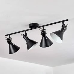 Hofstein Upiano Deckenleuchte Chrom, Schwarz, 4-flammig -Bürolampen Verkäufe upiano deckenleuchte h3017845 7