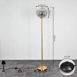 Hofstein Verbania Stehleuchte Messing, 1-flammig 15 Hofstein Verbania Stehleuchte Messing, 1-flammig -Bürolampen Verkäufe verbania stehleuchte h3443682 3