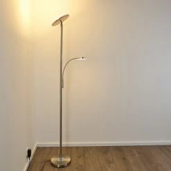 Hofstein Veteli Deckenfluter LED Nickel-Matt, Chrom, 2-flammig -Bürolampen Verkäufe veteli deckenfluter h3080856 15