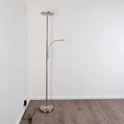 Hofstein Veteli Deckenfluter LED Nickel-Matt, Chrom, 2-flammig -Bürolampen Verkäufe veteli deckenfluter h3080856 16