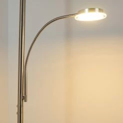 Hofstein Veteli Deckenfluter LED Nickel-Matt, Chrom, 2-flammig -Bürolampen Verkäufe veteli deckenfluter h3080856 7
