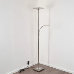 Hofstein Veteli Deckenfluter LED Nickel-Matt, Chrom, 2-flammig -Bürolampen Verkäufe veteli deckenfluter h3080863 10