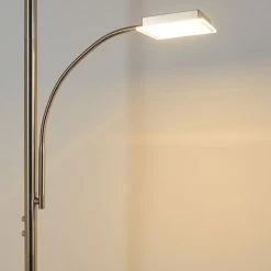 Hofstein Veteli Deckenfluter LED Nickel-Matt, Chrom, 2-flammig -Bürolampen Verkäufe veteli deckenfluter h3080863 3