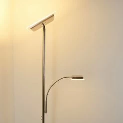 Hofstein Veteli Deckenfluter LED Nickel-Matt, Chrom, 2-flammig -Bürolampen Verkäufe veteli deckenfluter h3080863 9