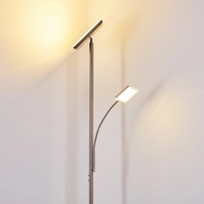 Hofstein Veteli Deckenfluter LED Edelstahl, 2-flammig 10 Hofstein Veteli Deckenfluter LED Edelstahl, 2-flammig – Bild 10