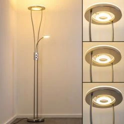 Hofstein Watino Deckenfluter LED Nickel-Matt, 3-flammig -Bürolampen Verkäufe watino deckenfluter h000458 24