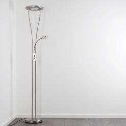 Hofstein Watino Deckenfluter LED Nickel-Matt, 3-flammig -Bürolampen Verkäufe watino deckenfluter h000458 35