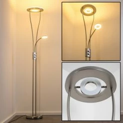 Hofstein Watino Deckenfluter LED Nickel-Matt, 3-flammig -Bürolampen Verkäufe watino deckenfluter h000458 49