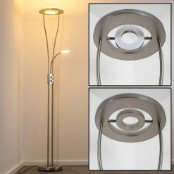 Hofstein Watino Deckenfluter LED Nickel-Matt, 3-flammig -Bürolampen Verkäufe watino deckenfluter h000458 50